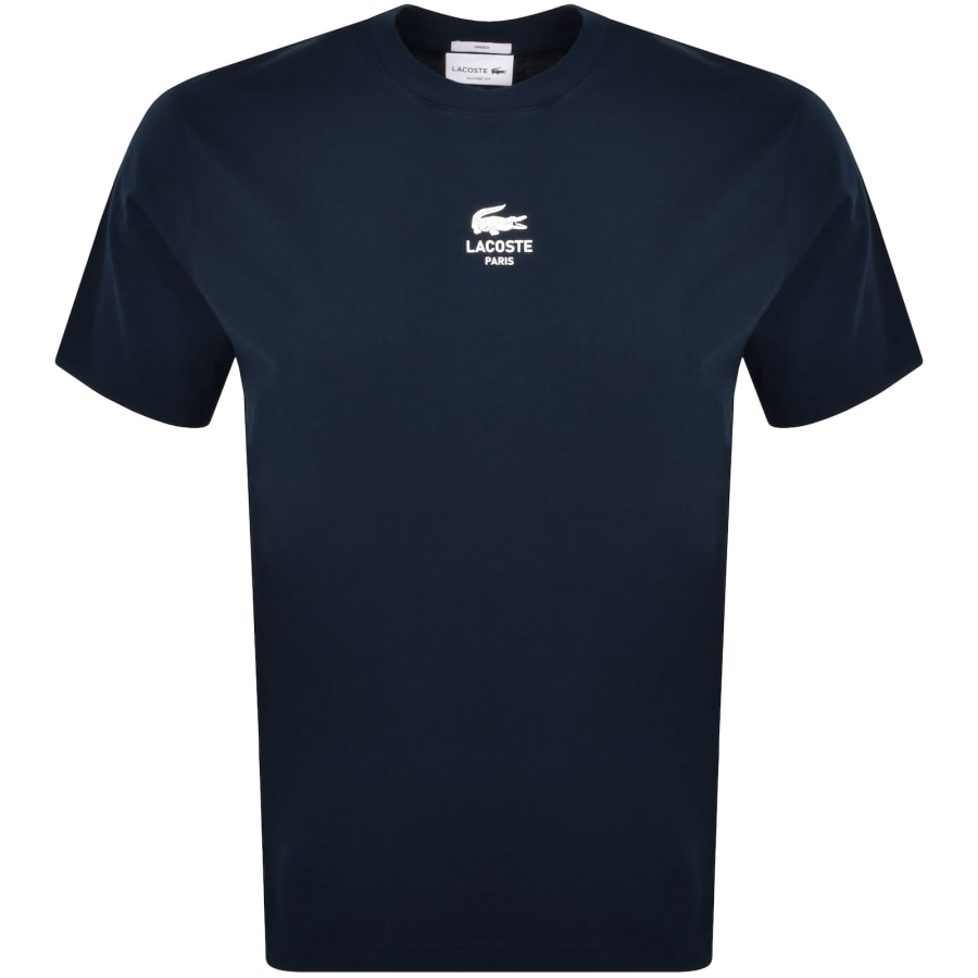 Lacoste Paris Small Logo T Shirt Navy Mainline Menswear
